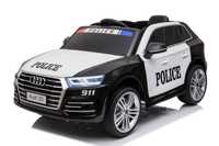 Masinuta electrica copii 2-6 ani Audi Q5 de Politie Roti Moi Negru