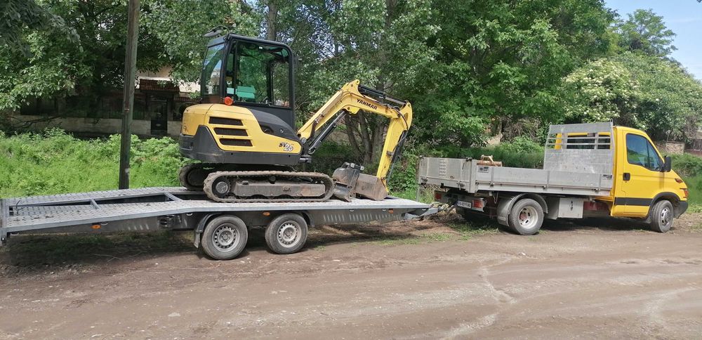 Услуги със багер 3т, самосвал и платформа.
