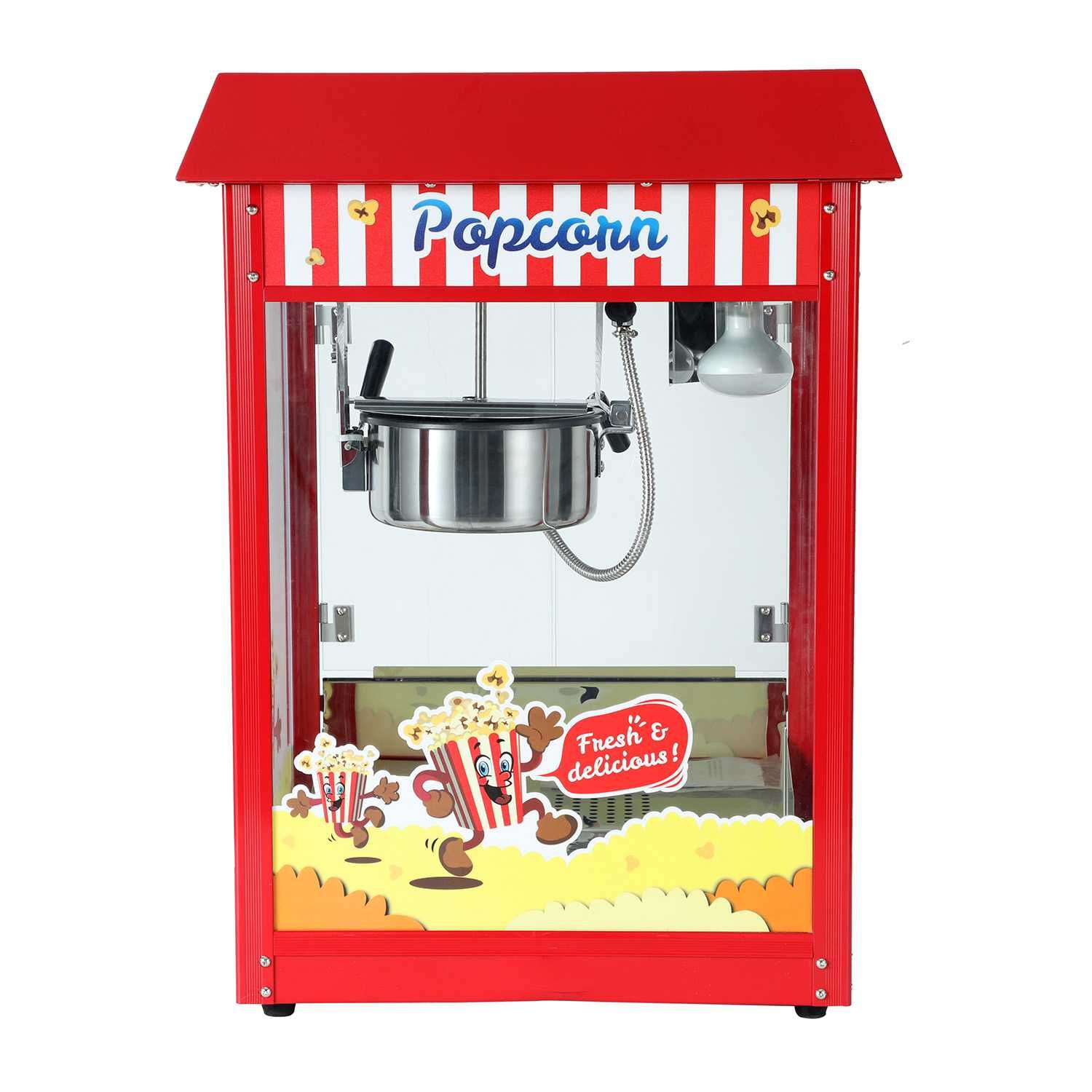 Aparat Popcorn NOU  Profesional CALITATE 1500W Inox Sticla Aluminiu