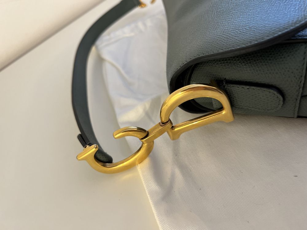 Geanta Saddle Dior verde