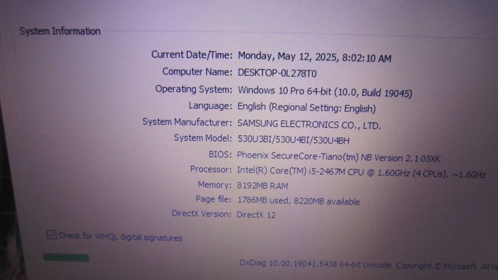 Laptop UltraSlim Samsung