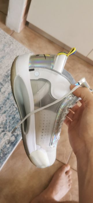 Jordan XXXIV ( 34 ) White Metallic Silver