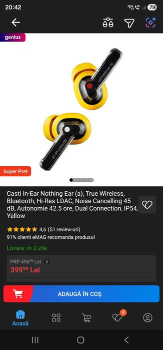Casti Nothing Ear (a) noi Sigilate