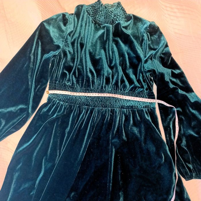 Rochie catifea, verde smarald