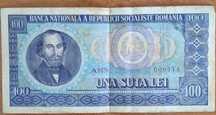 Bancnota 100 lei Ceaușescu 1966