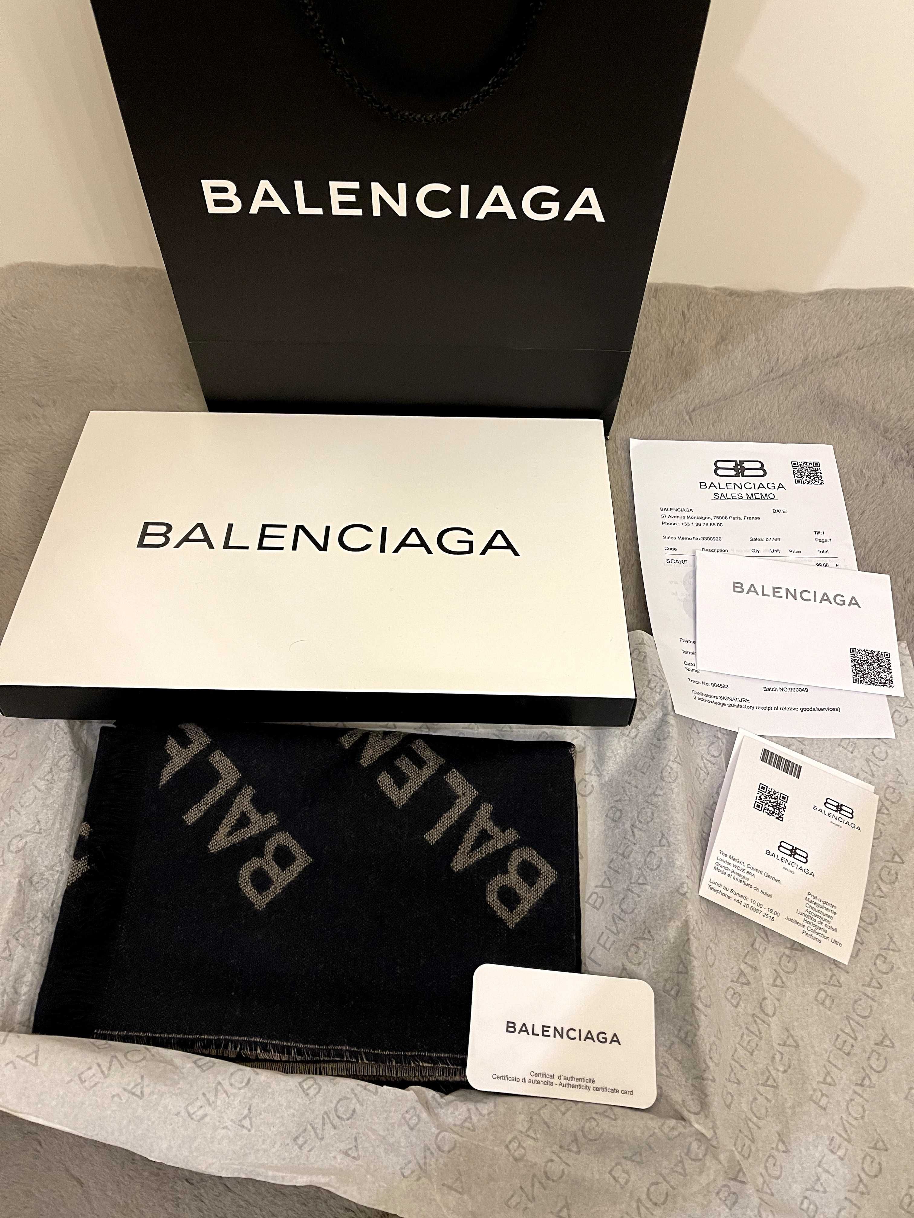 Fular/Eșarfă Balenciaga Paris black