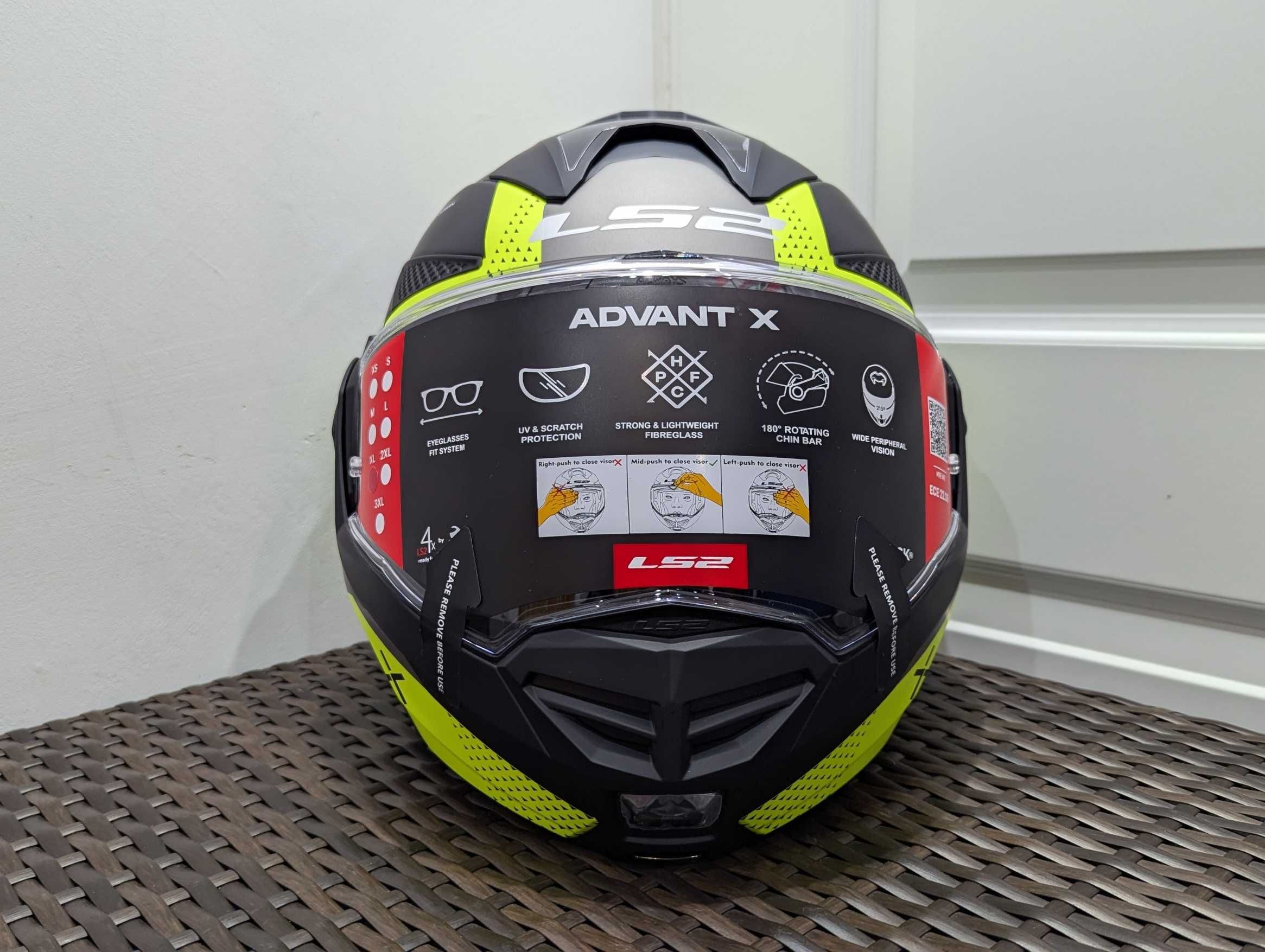 Casca moto LS2 Advant X, marime XL - flip-back, cu 2 viziere