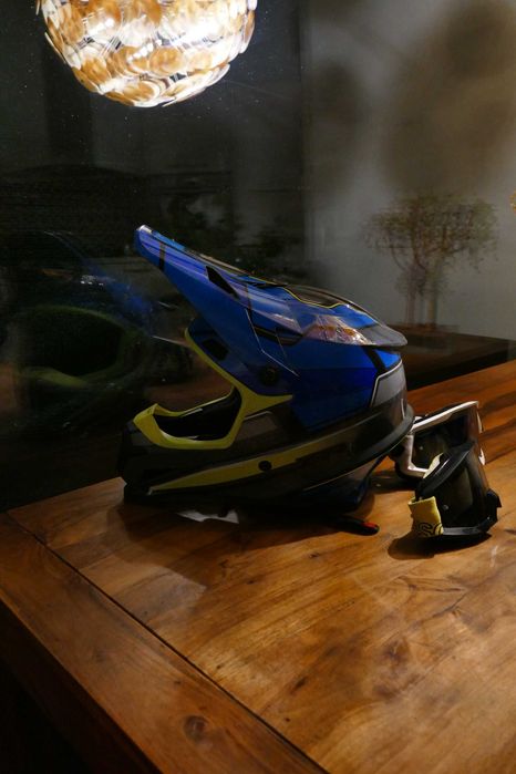 Cască Z1R Rise S + Ochelari 100% + Husqvarna