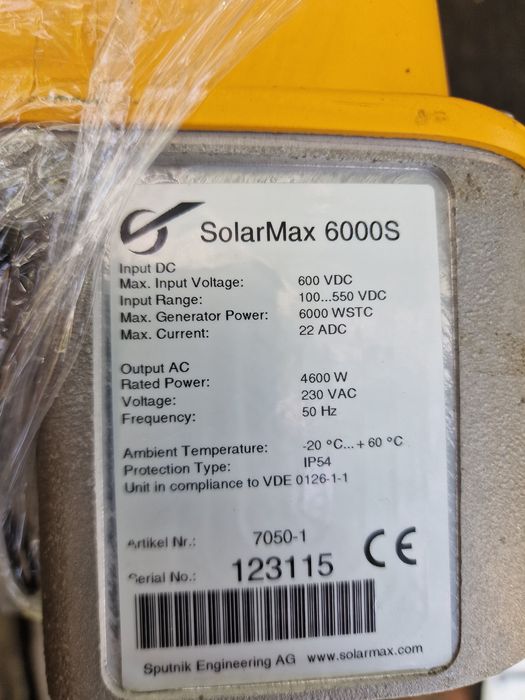 Invertor solarmax 6000S 4.6kw