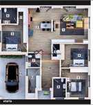 Casa individuala pe un nivel, Su 114 mp, Sc 164 mp, S teren 700 mp sem