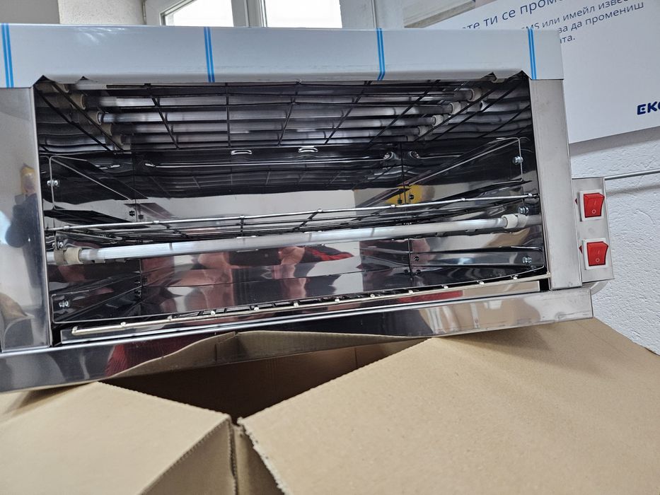 Принцесник от неръждавейка със горни и долни стъклени нагреватели