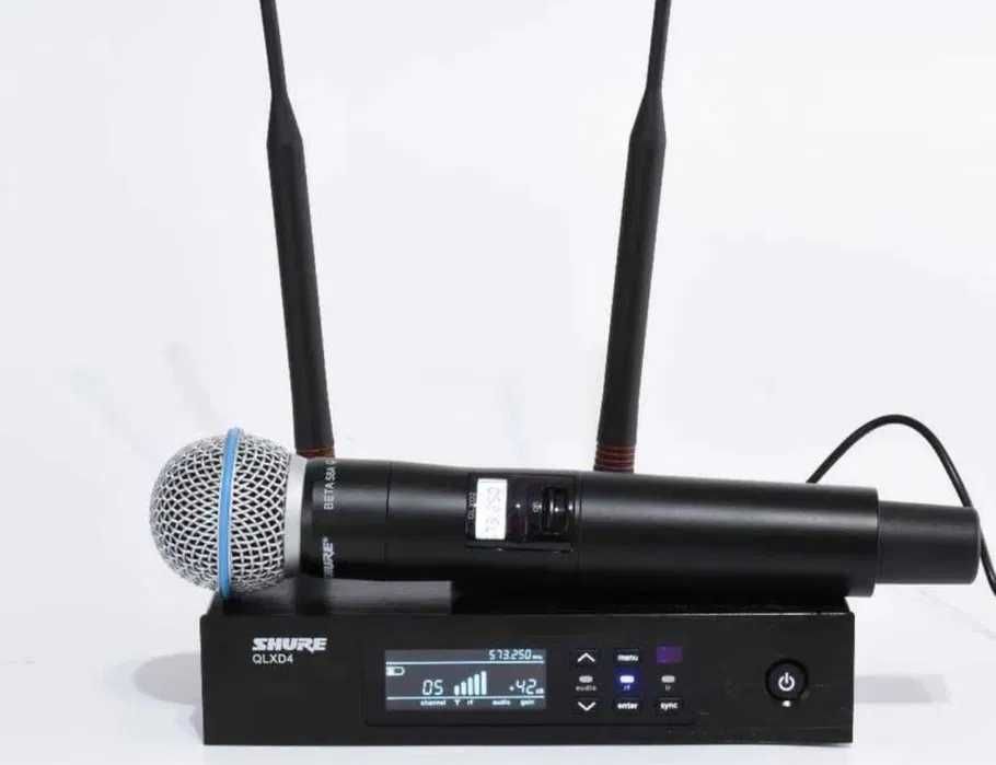 Shure QLXD capsula BETA 58a, PLACA MARE microfon wireless 100M