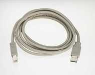 Кабел USB-A към USB-B, 1.8 м, Сив