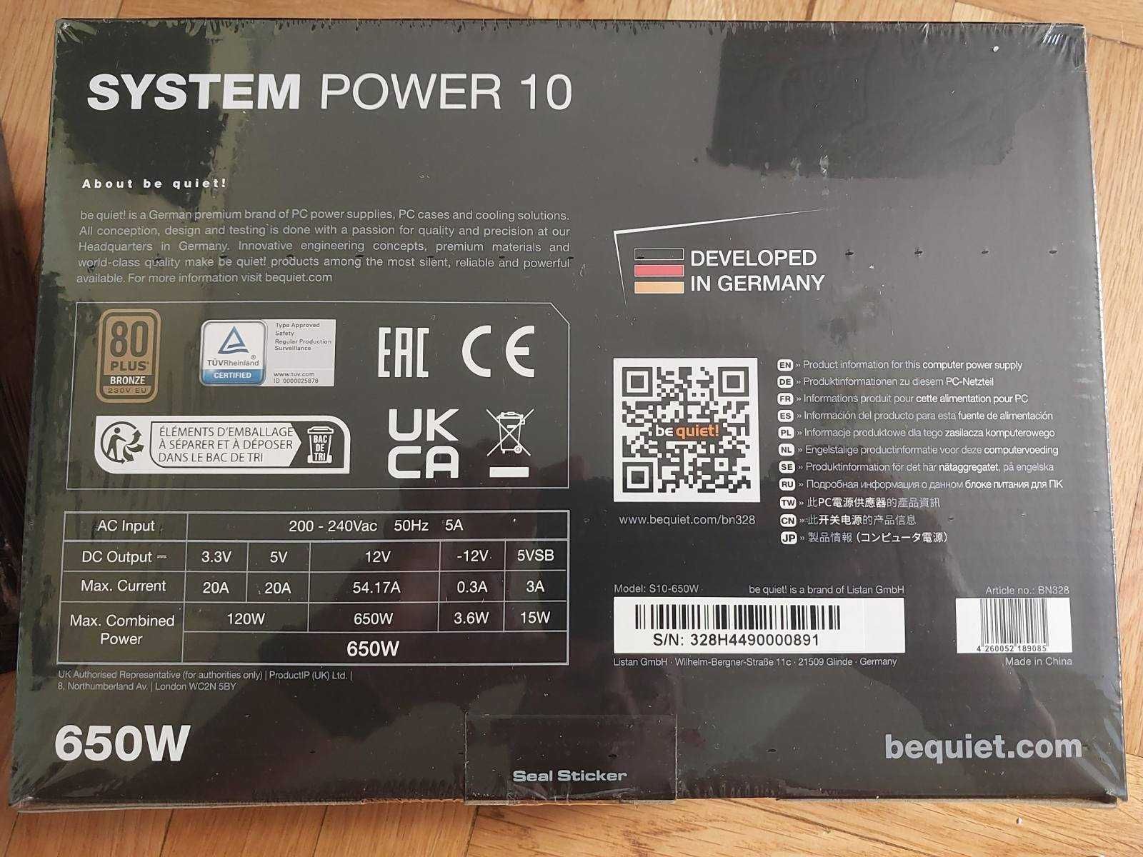 Be Quiet! System Power 10, 650W 80+Bronze