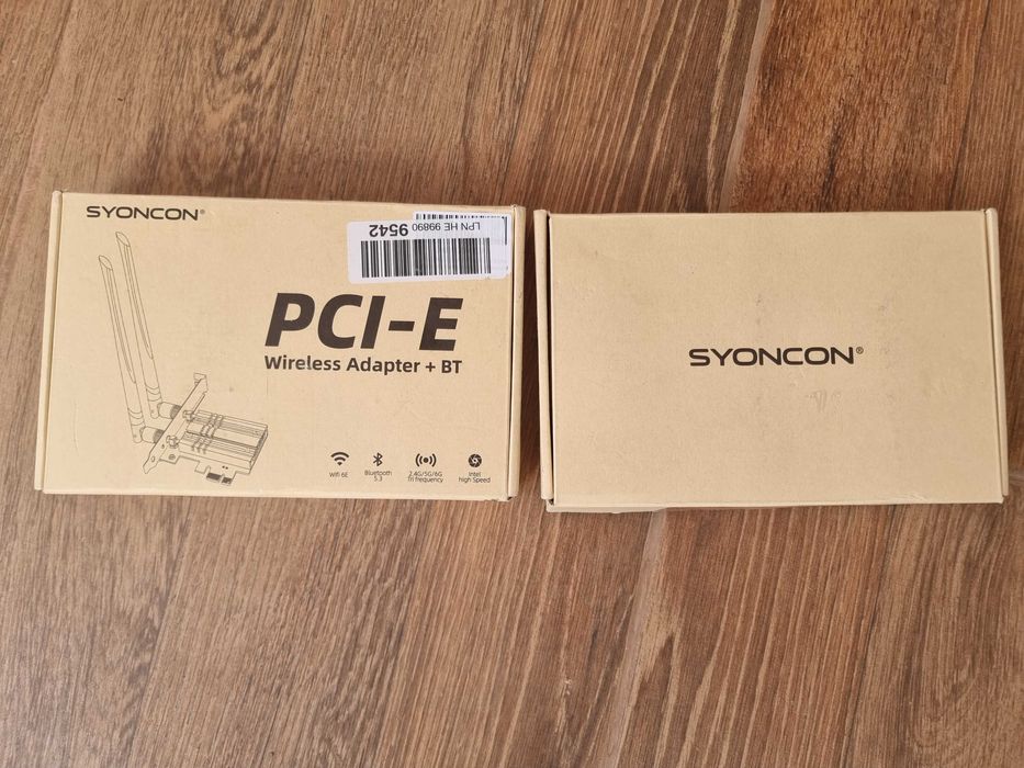 placa de retea pci e syoncon be ncm865 si axe5400b wifi 6 si wifi 7