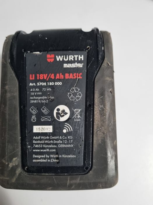 Vand acumulator Wurth mcube 18v ,4ah