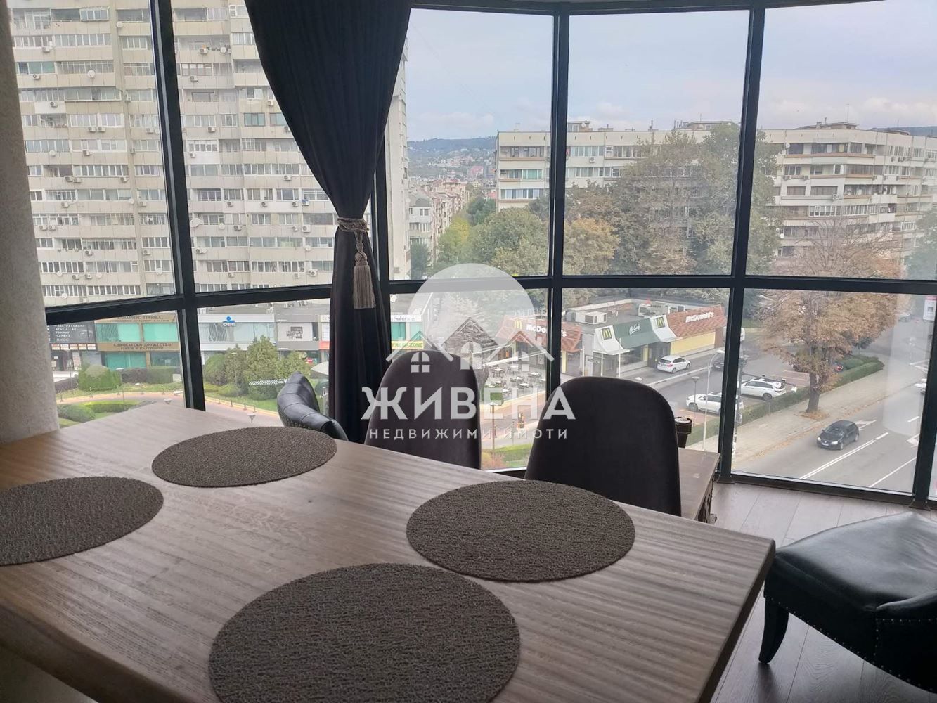 Обзаведен панорамен 2-стаен апартамент, под наем, район Зимно кино Тр
