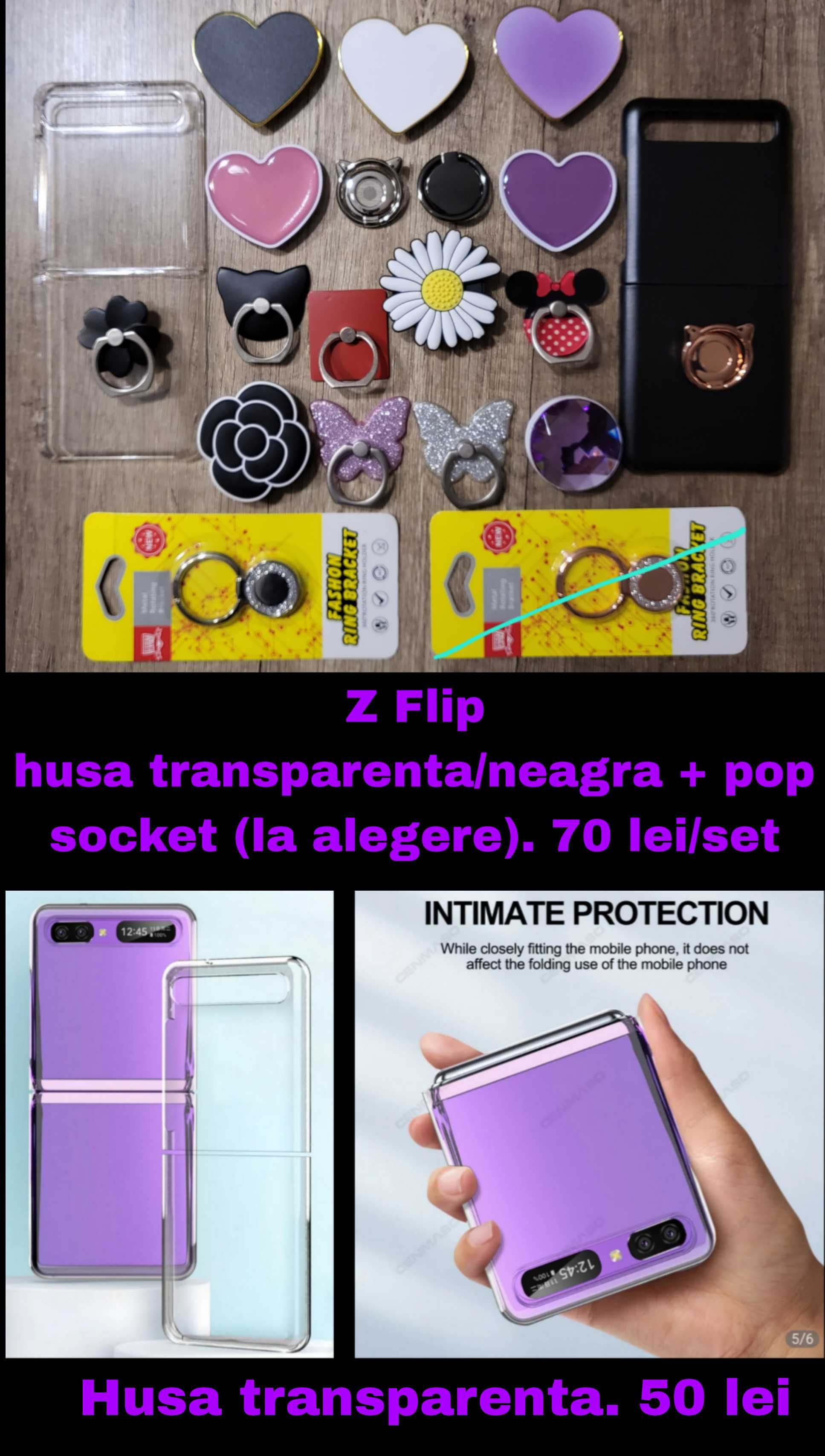 Husa Z FLIP Premium silicon si piele