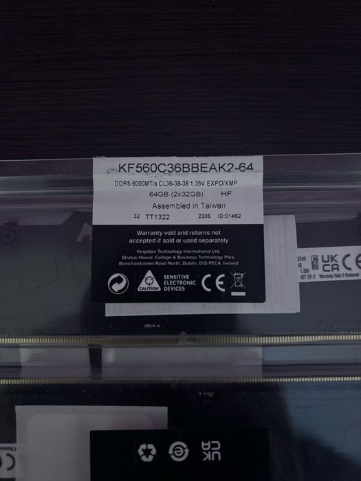 RAM Памет Kingston Fury RGB 2x32GB DDR5