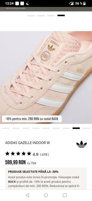 Adidas Gazelle 42 2/3  26,5/27 cm Nou