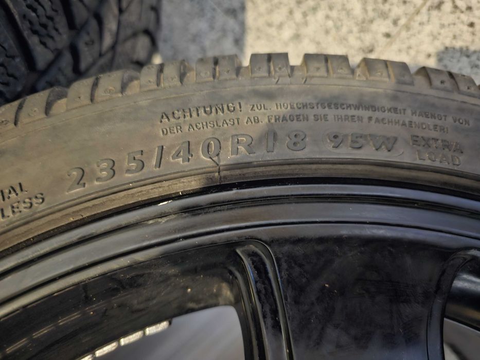 Джанти 18 цола 5 х120 със зимни гуми за BMW