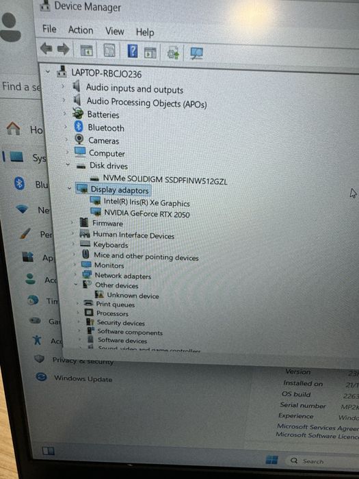 Laptop Gaming Lenovo IdeaPad 3 15IHU6 intel i5-11300H Nvidia RTX 2050