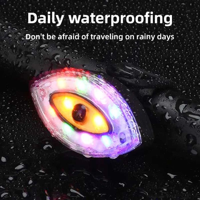 Задна LED стоп светлина за велосипед колело QIXUN EYE, USB, 30 лумена