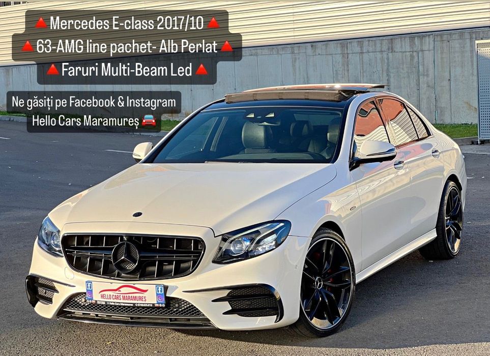 Mercedes-Benz E E63 AMG-line pachet Panoramic Alb Perlat Alcantara