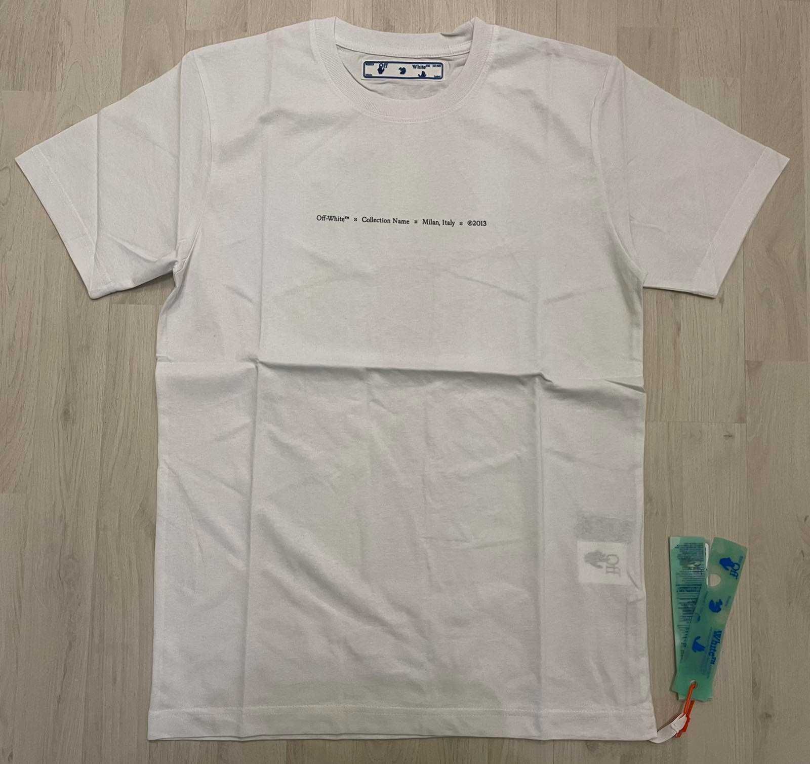 Мъжка тениска в бяло  OFF WHITE нова S-2XL