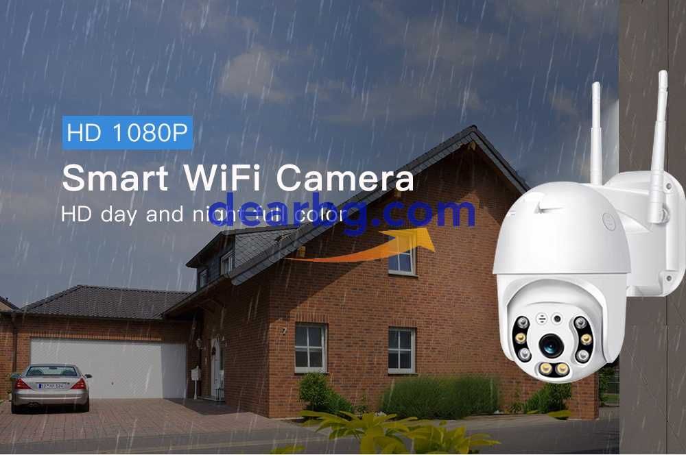 Външна Въртяща Камера ICSEE/ WiFi 5MPX 360 8LED