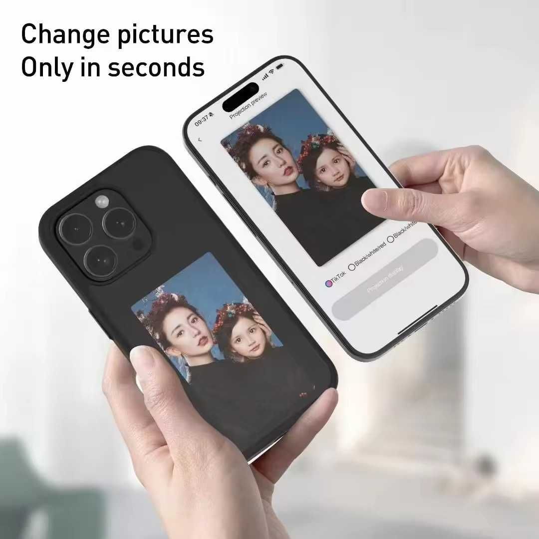 Стильный чехол с NFC и экраном для iPhone 16, 15, 14