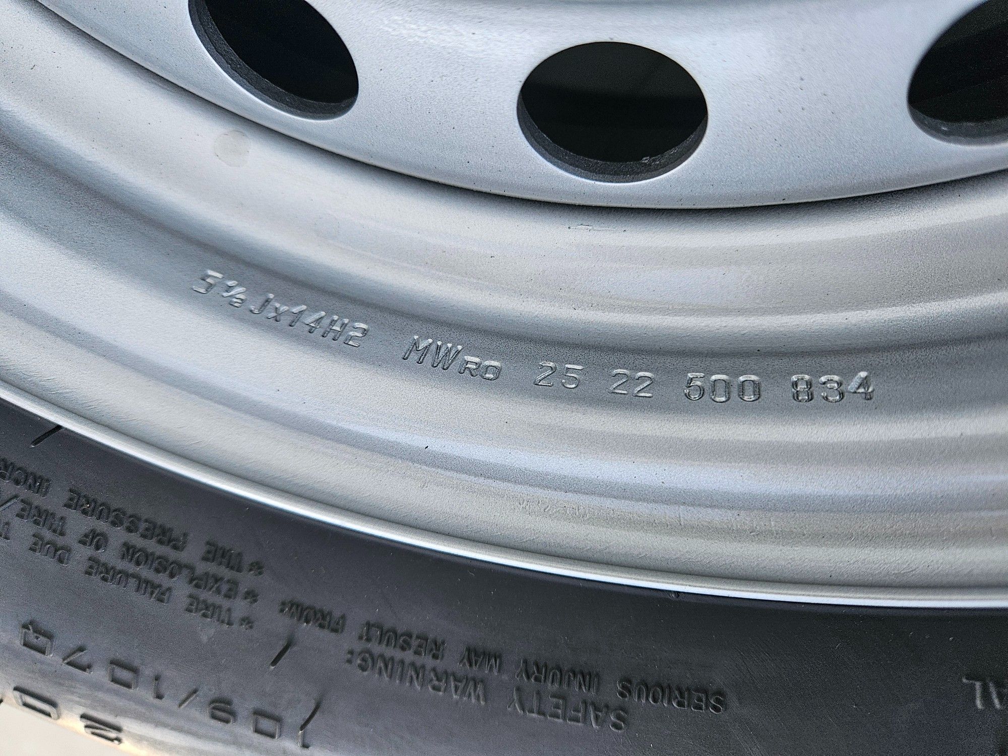 Roata completa remorca 205R14C Anvelopa SECURITY M+S pe Janta 5.5Jx14
