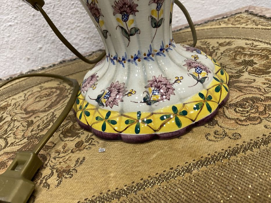 Голяма италианска лампа от порцелан