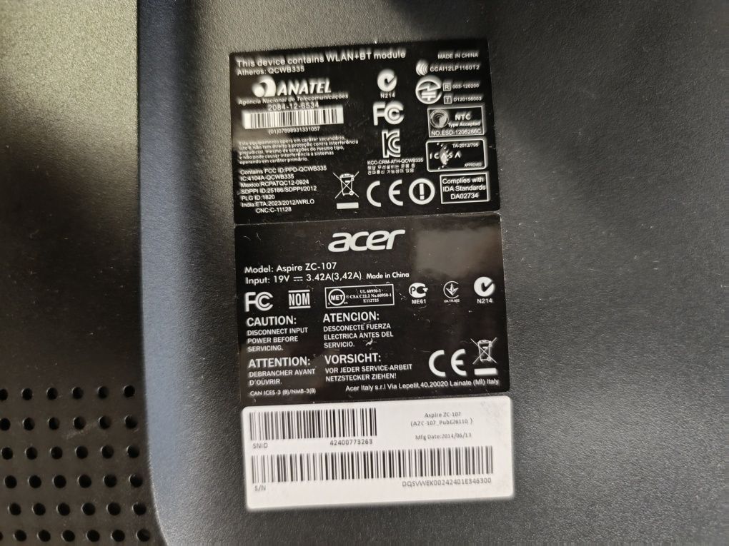 Acer Aspire ZC-107 - All in ONE компютър