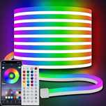 Цветомузика LED лента Smart IP65 Bluetooth 5м 10м RGB Неонова светлина