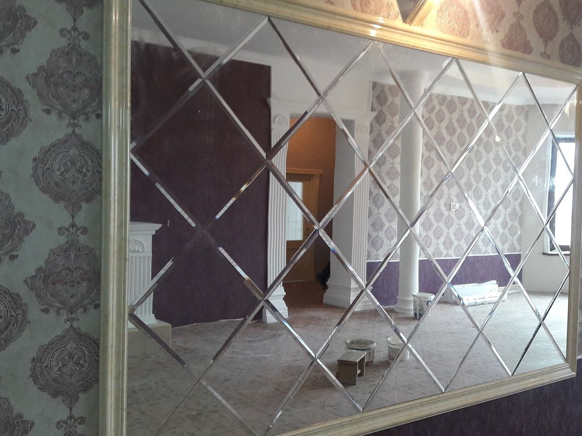 Большие красивые зеркала ромбики в дом квартиру офис коттедж замок