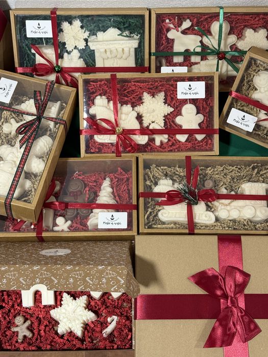 Коледни соеви свещи-подарък