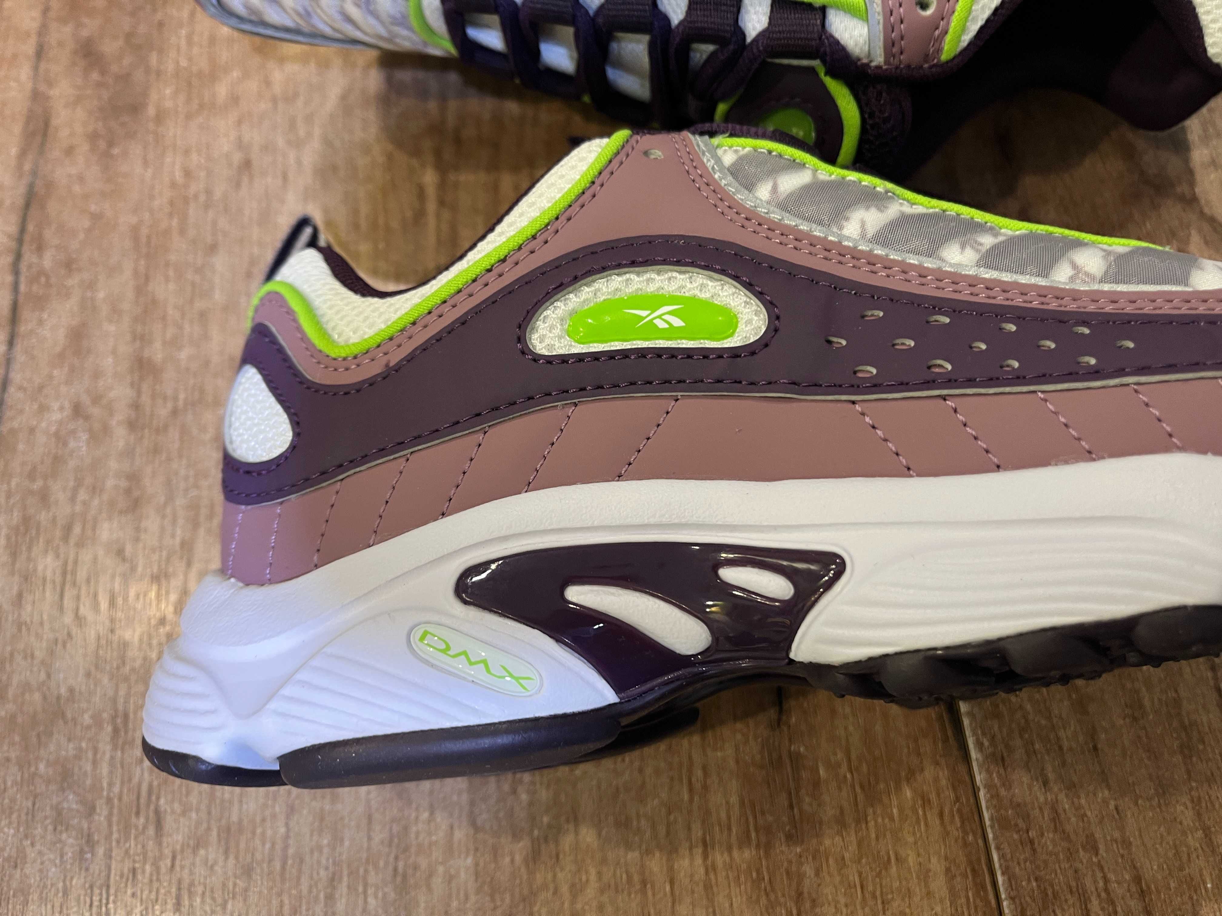 ОРИГИНАЛНИ *** Reebok Daytona DMX II / White Solar Green / Eggplant