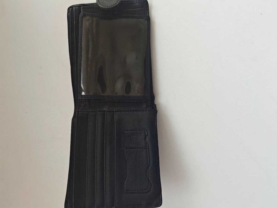 Черно мъжко портмоне естествена кожа ART