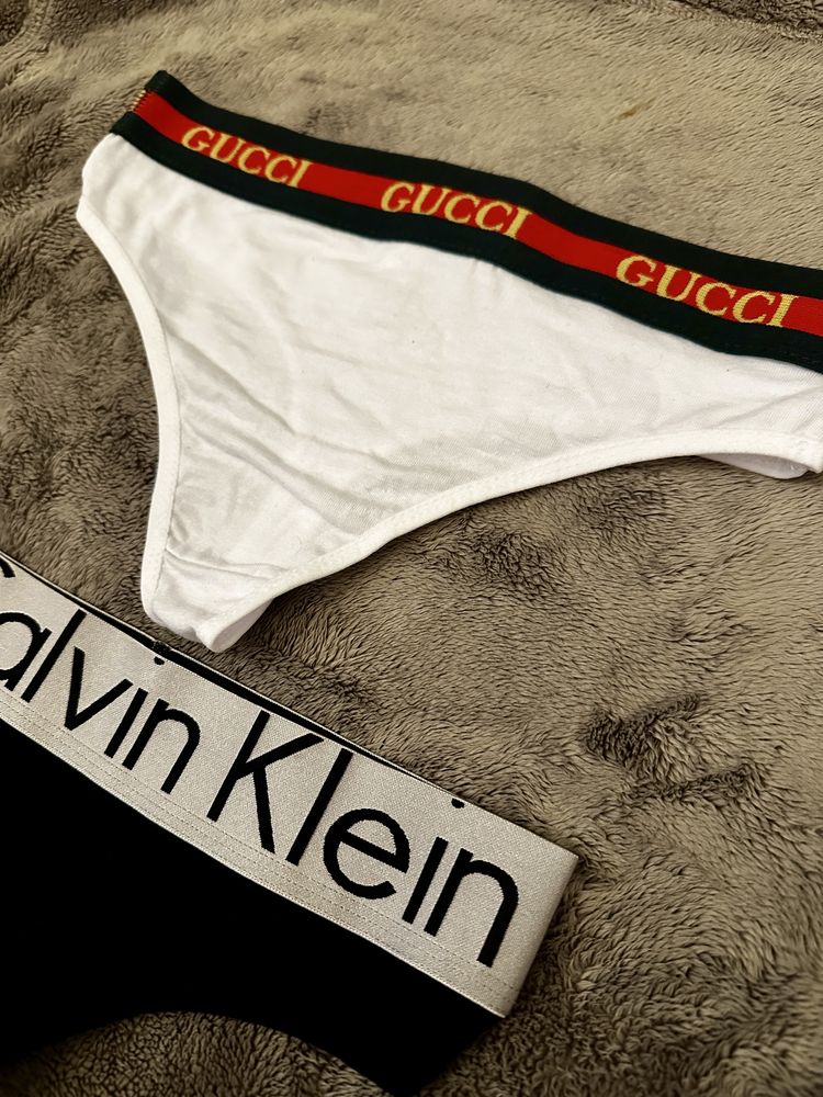 2 chiloti noi Gucci si Calvin Klein