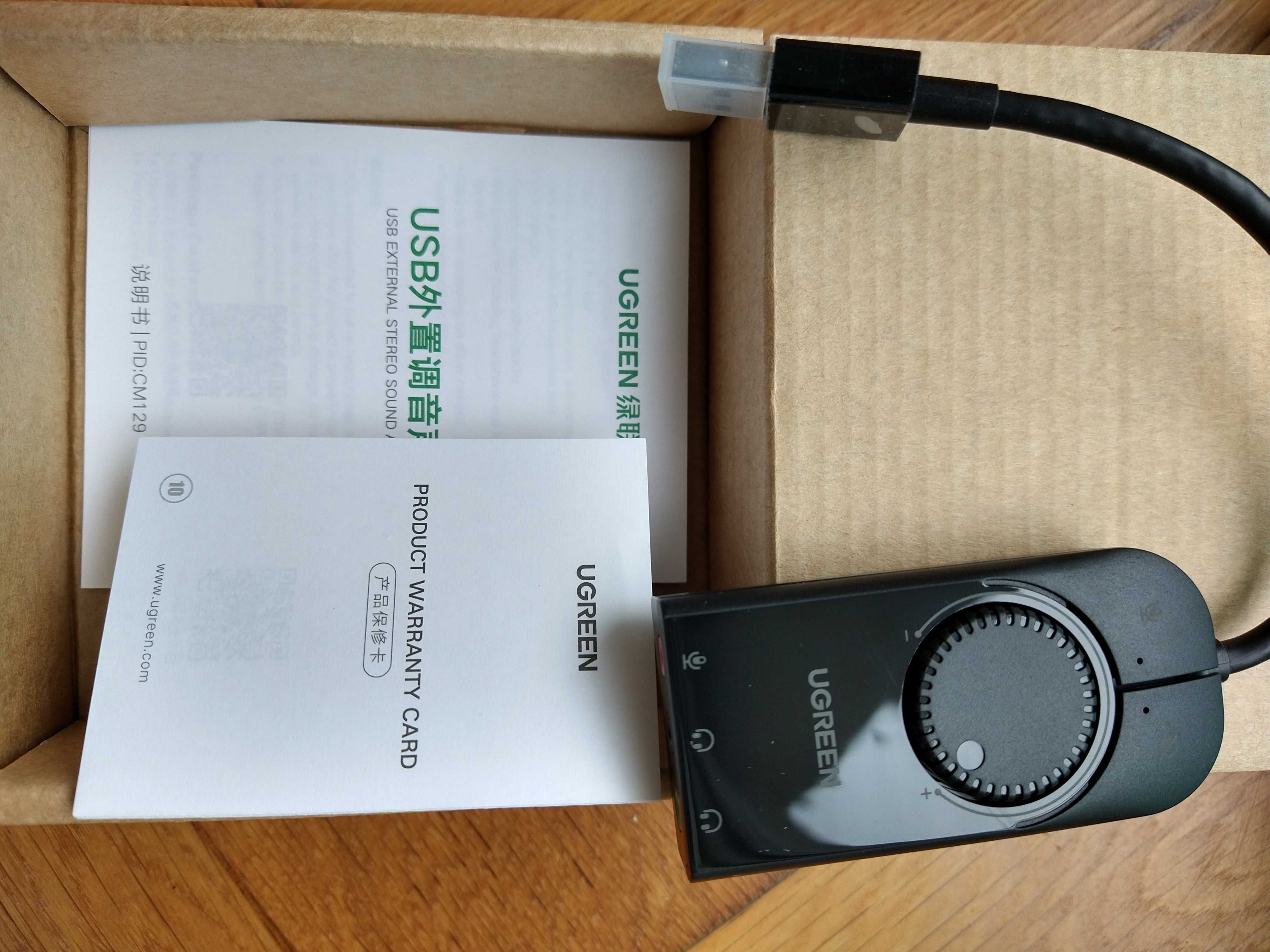 НОВ! UGreen USB external Stereo sound adapter (звукова карта)