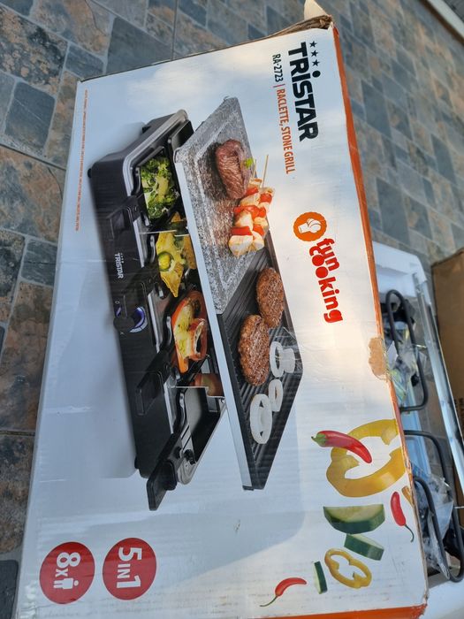 Gratar electric TRISTAR Raclette RA-2723, 1400W, Negru-Gri