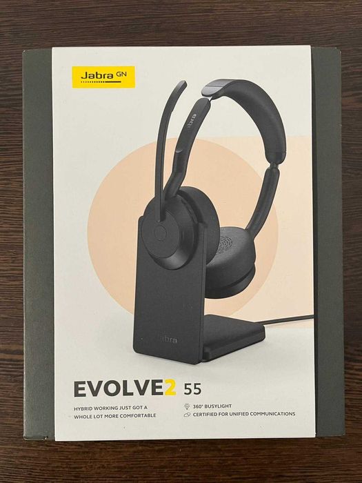 Casti Jabra Evolve2 55 Stereo Wireless Noi