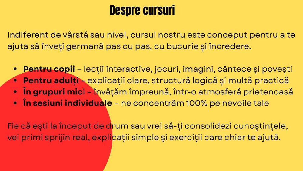 Cursuri de germana personalizate pentru progresul tau rapid