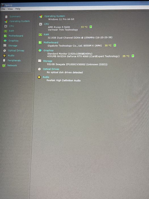 PC Gaming, RTX 4060, Ryzen 5 5600, 32 Gb Ram, 1 TB SSD