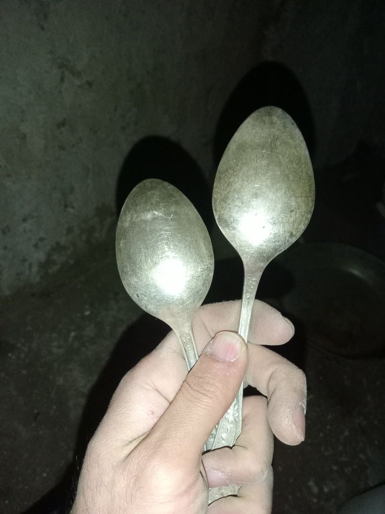 Ложки мельхиор и деревянные