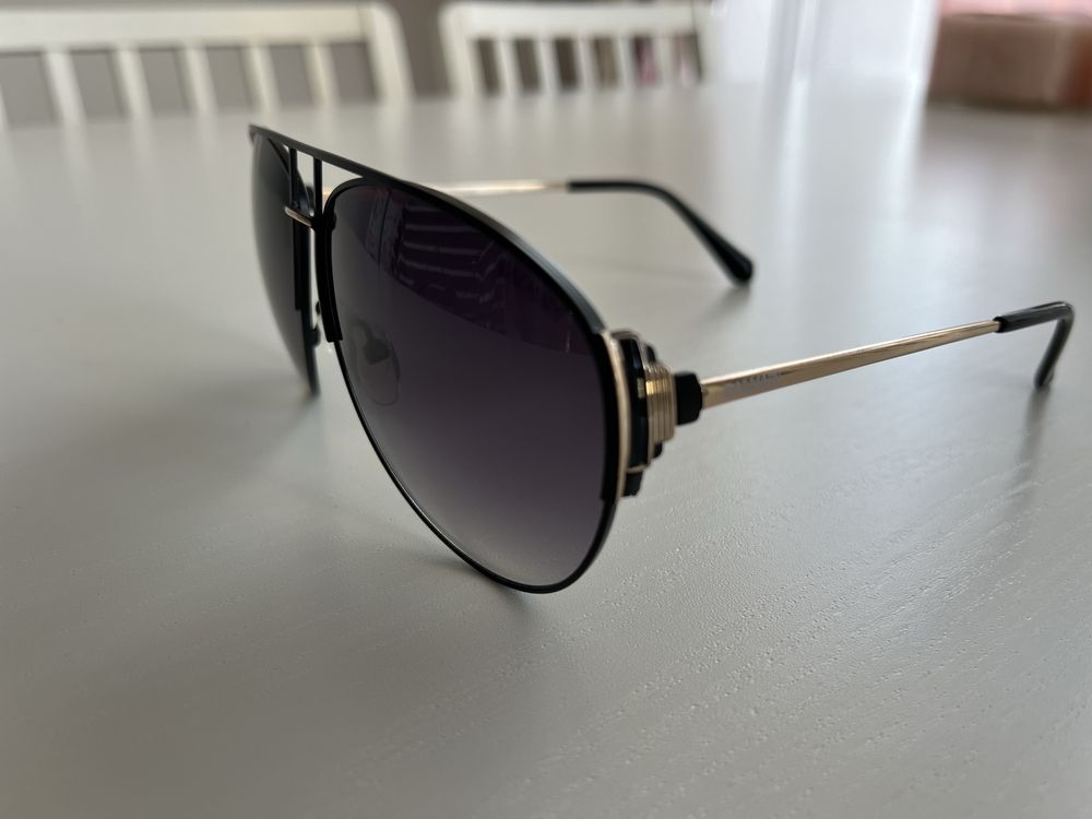 Слънчеви очила BALMAIN 2524 Matte Navy Blue Gold Aviator Metal