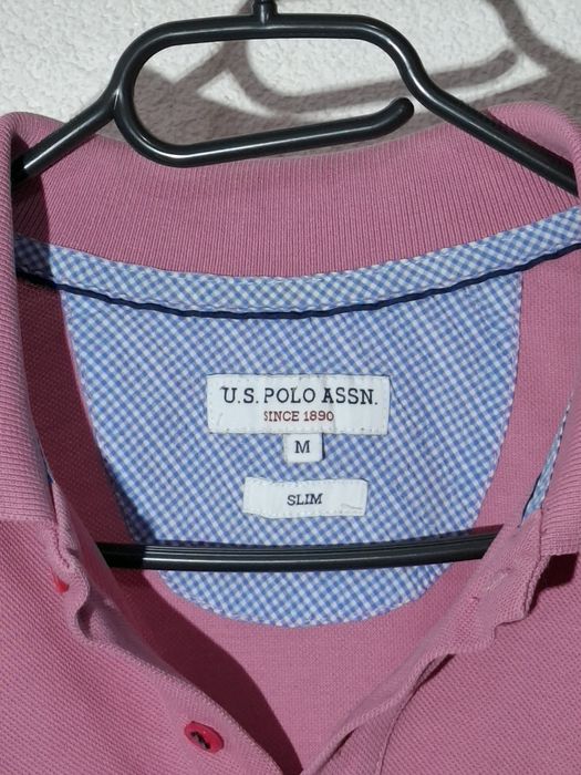 Мъжка тениска с яка USPA размер М