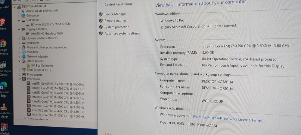 PC desktop i7 gen a 4a