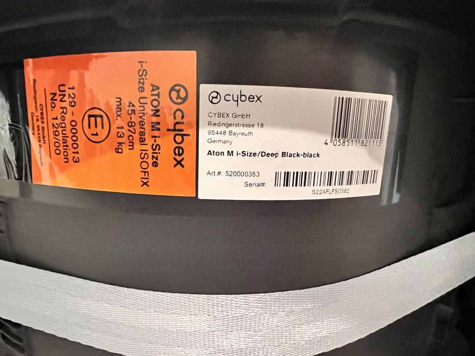 Scoica cybex atom 1 iSize si husa de vara